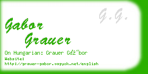 gabor grauer business card